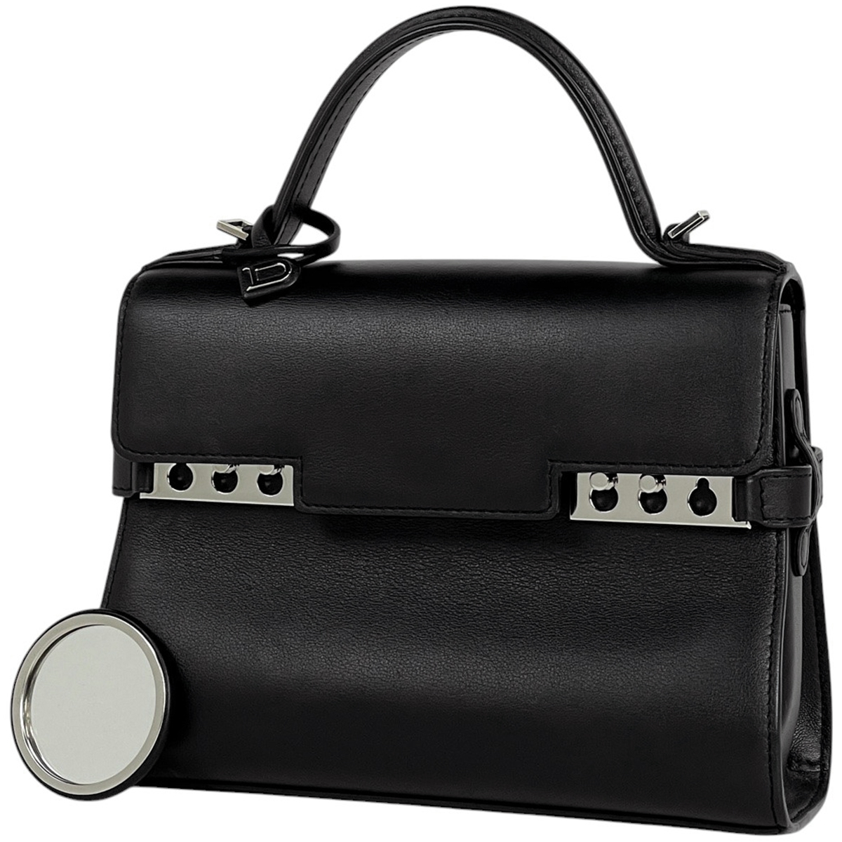 デルヴォー DELVAUX タンペート ハンドバッグ 2WAY ショルダーバッグ ハンドバッグ レザー ブラック レディース 【中古】拍卖
