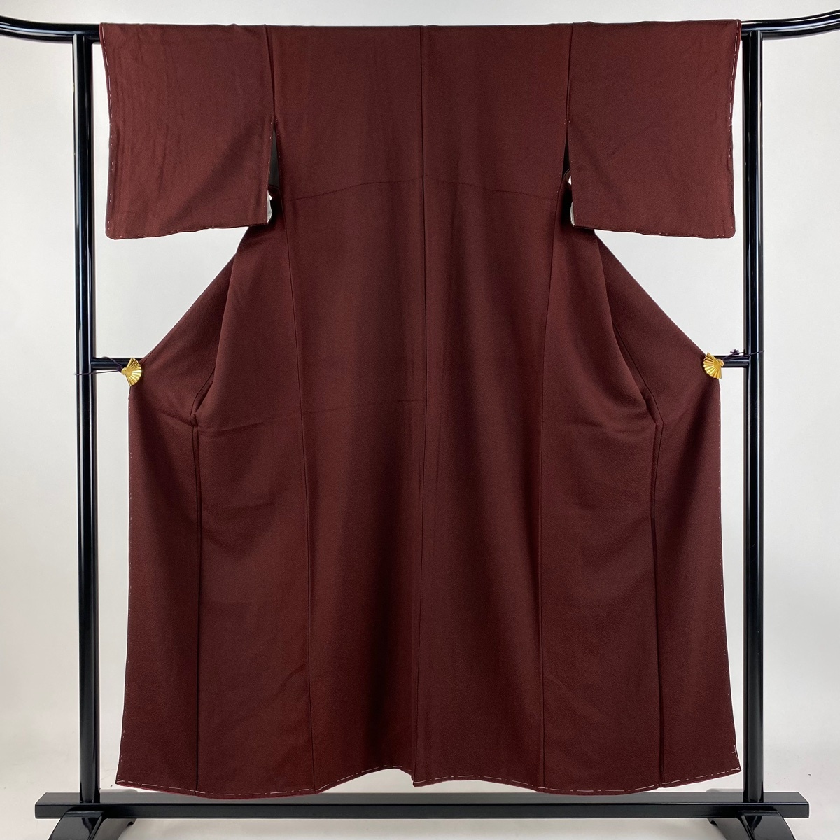 江戸小紋 身丈152.5cm 裄丈62cm S 袷 家内安全 赤黒 正絹 美品 秀品 【中古】拍卖