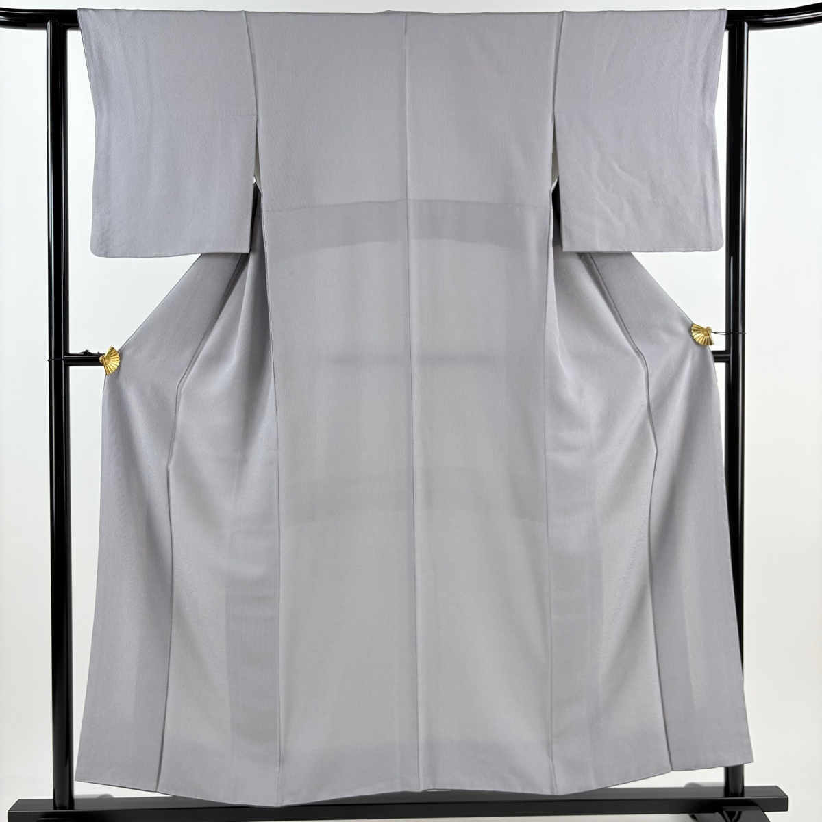 江戸小紋 身丈154cm 裄丈61.5cm S 袷 万筋 灰紫 正絹 名品 【中古】拍卖