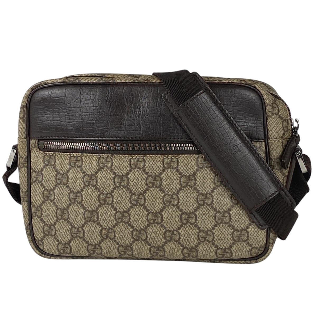 グッチ GUCCI GG柄 ショルダーバッグ GGスプリーム ショルダーバッグ コーティングキャンバス ブラウン 114291 レディース 【中古】拍卖