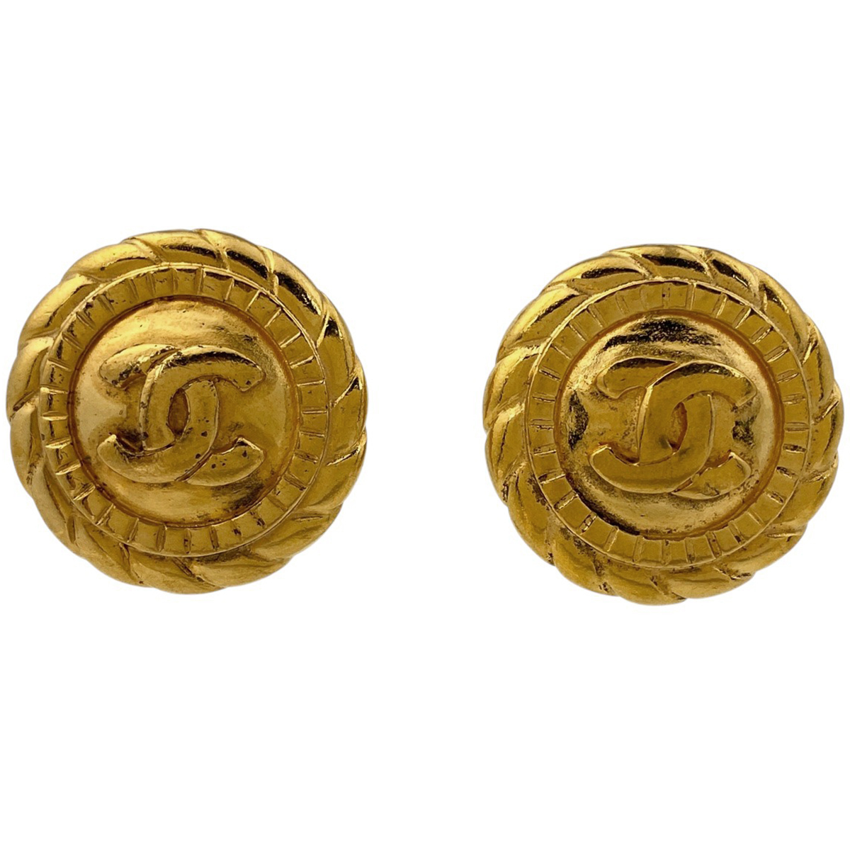 シャネル CHANEL ココマーク ラウンド イヤリング CCマーク 丸型 イヤリング GP ゴールド レディース 【中古】拍卖