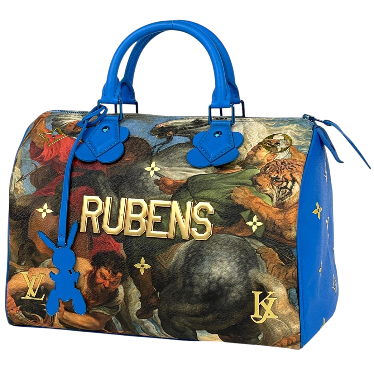 ルイ・ヴィトン Louis Vuitton スピーディ 30 ルーベンス マスターズコレクション レザー ブルー マルチカラー M43305 【中古】拍卖