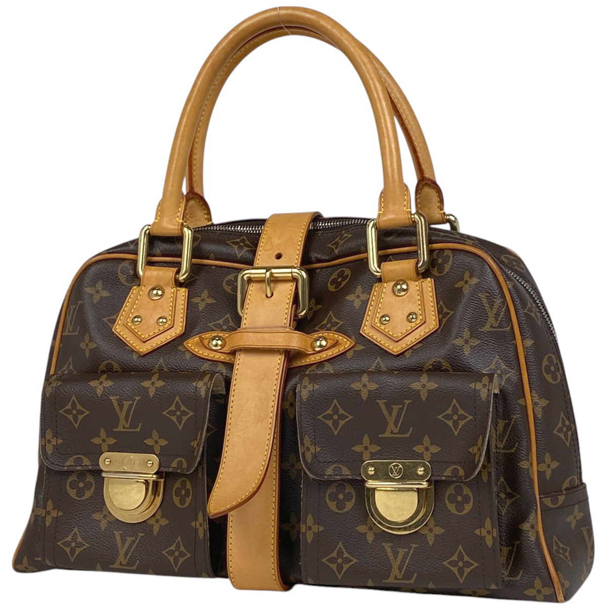 ルイ・ヴィトン Louis Vuitton マンハッタン GM 手提げ ハンドバッグ モノグラム ブラウン M40025 レディース 【中古】拍卖