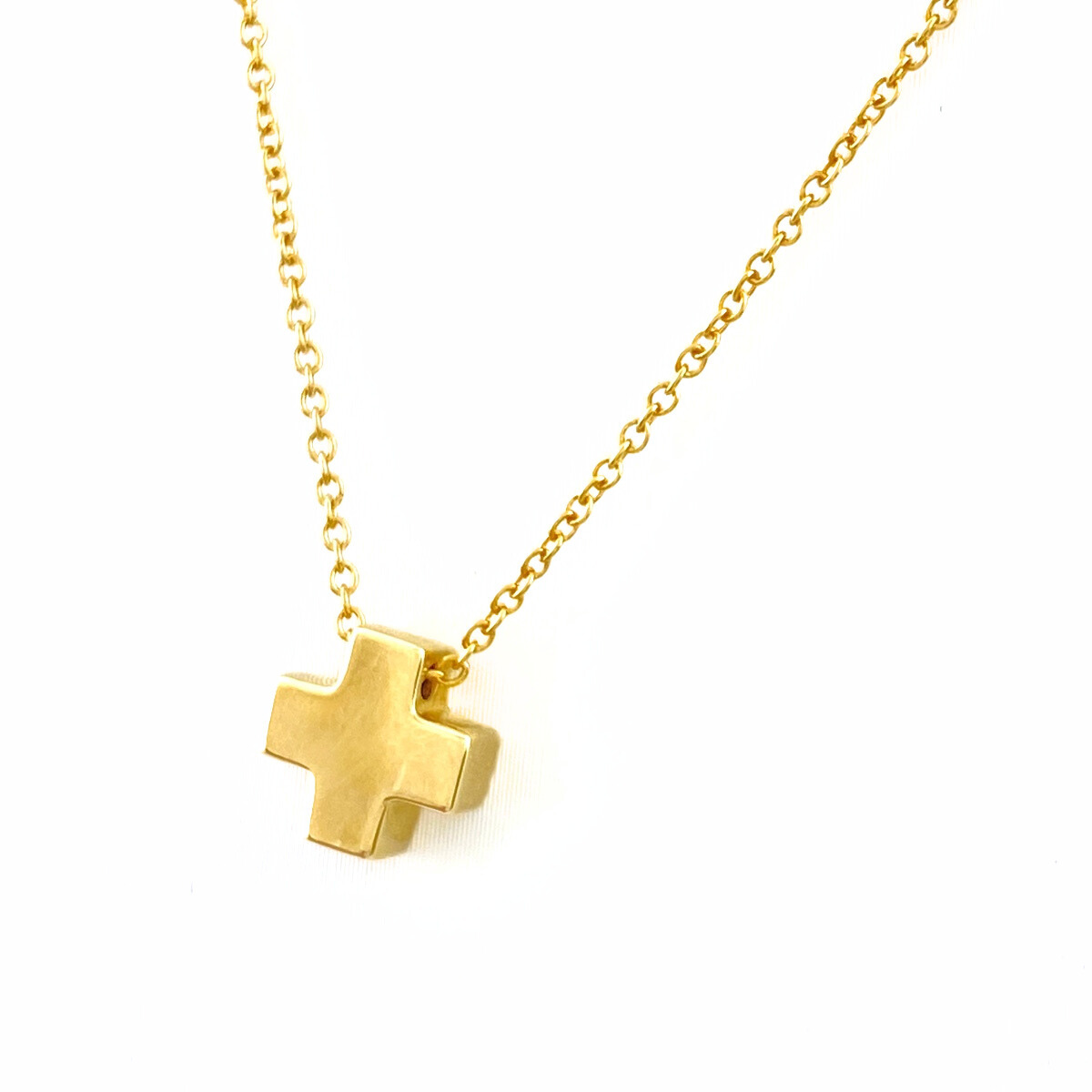 ティファニー TIFFANY&Co. ローマン クロス ネックレス YG イエローゴールド ペンダント 十字 ネックレス 750 レディース 【中古】拍卖