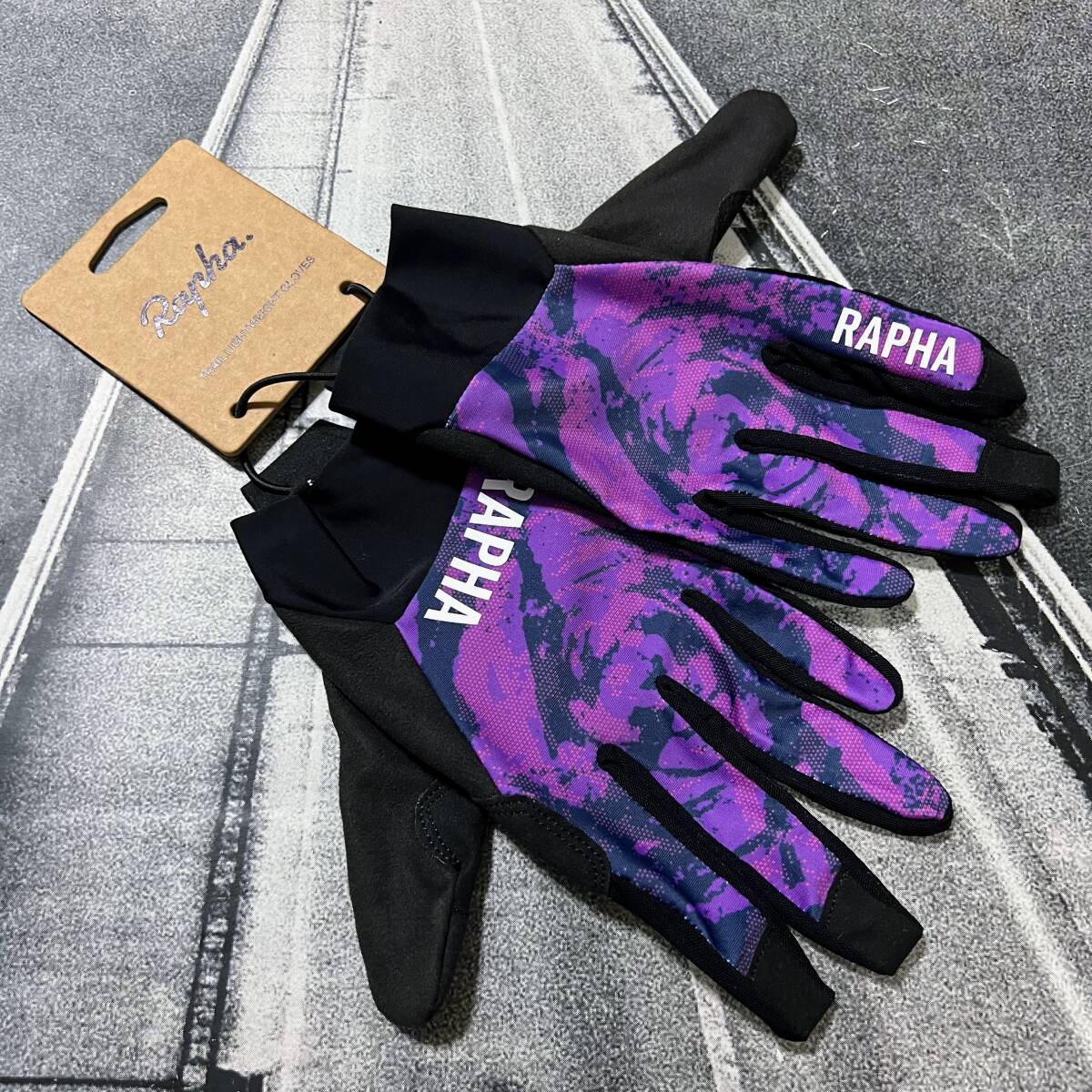 新品 Rapha Trail Lightweight Gloves - Print Pack Mサイズ パープル ラファ トレイル ライトウェイト グローブ プリント パック パッド無拍卖