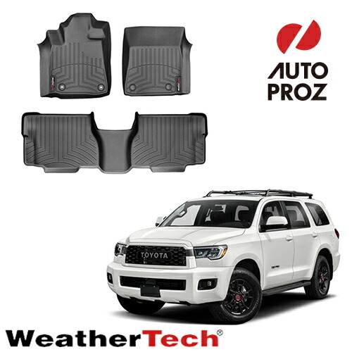 フロアマット トヨタ セコイヤ 2列目ベンチシート 2012年以降現行 2列セット フロアライナー ブラック Weathertech ウェザーテック 正規品拍卖