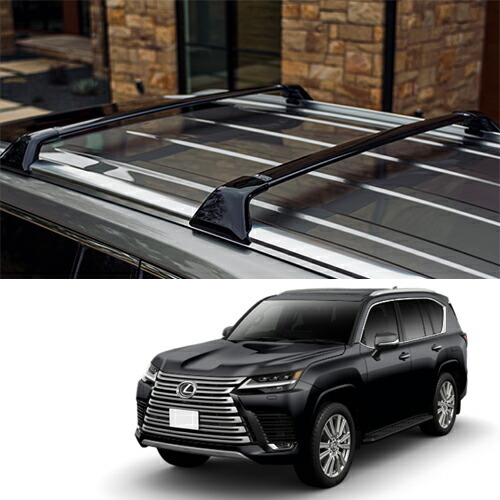 クロスバー レクサス LX600 2022年以降現行 ベースキャリア ブラック USレクサス 純正品拍卖