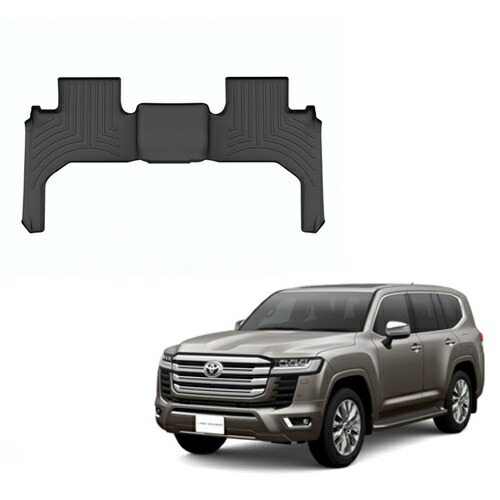 フロアマット トヨタ ランクル 300 7人乗り 2021年以降現行 2列目 フロアライナー ブラック WeatherTech ウェザーテック 正規品拍卖