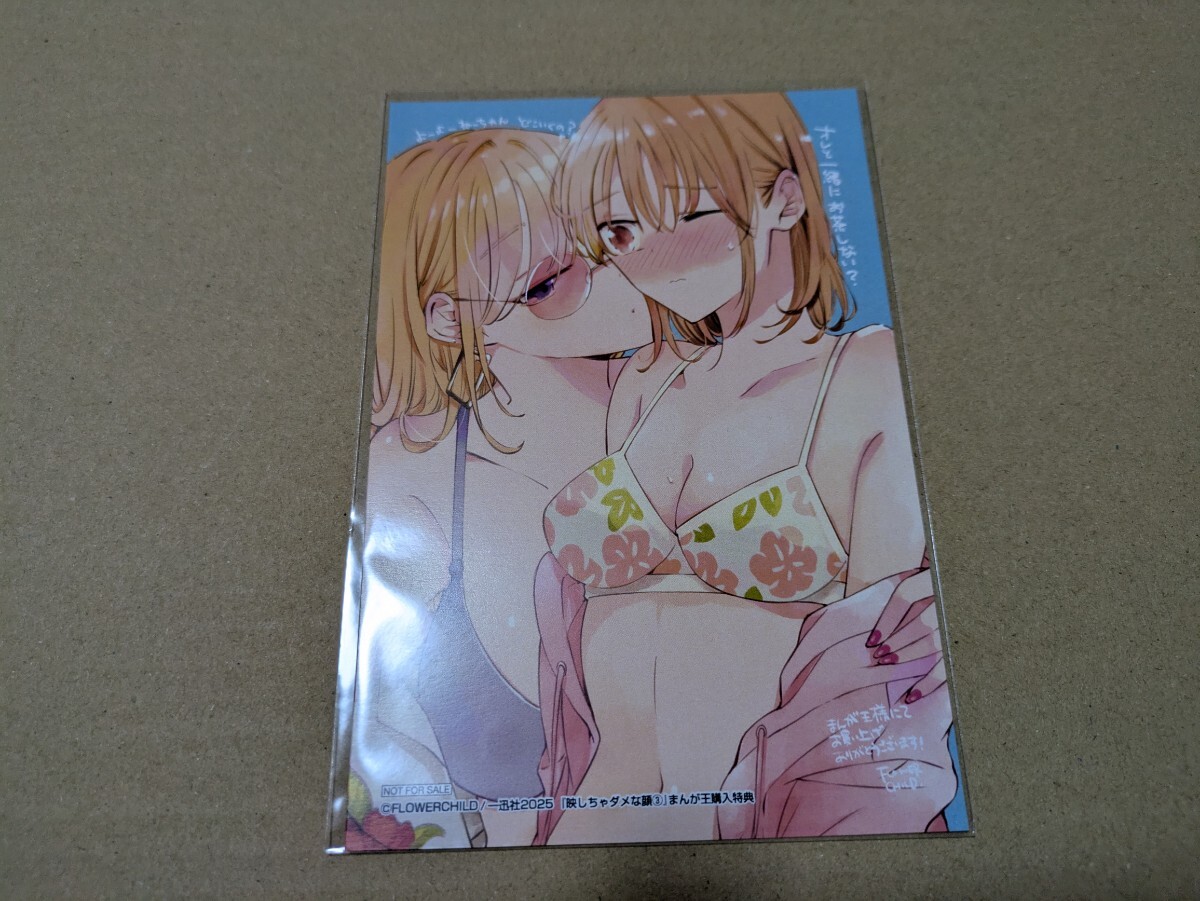 映しちゃダメな顔 3巻 まんが王購入特典 描き下ろしイラストカード FLOWERCHILD拍卖