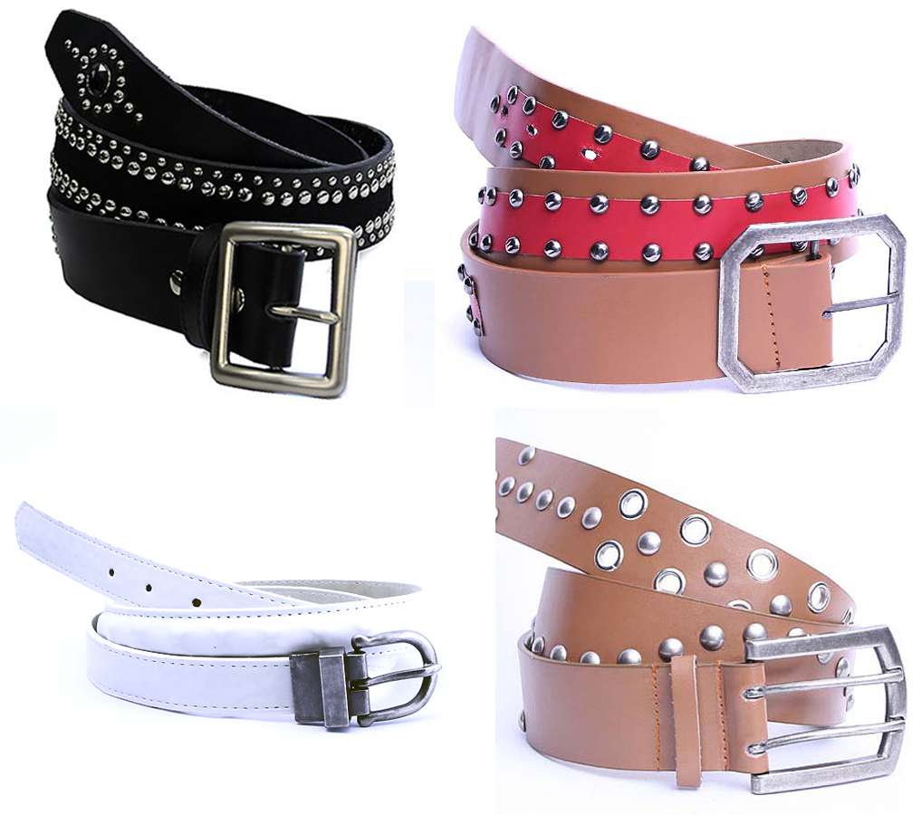 【4点セット まとめ売り 】 ベルト スタッズベルト 鋲ベルト シンプル パンク ロック メンズ スタッズ 鋲 ウルフズヘッドタイプ HTC BLT10拍卖