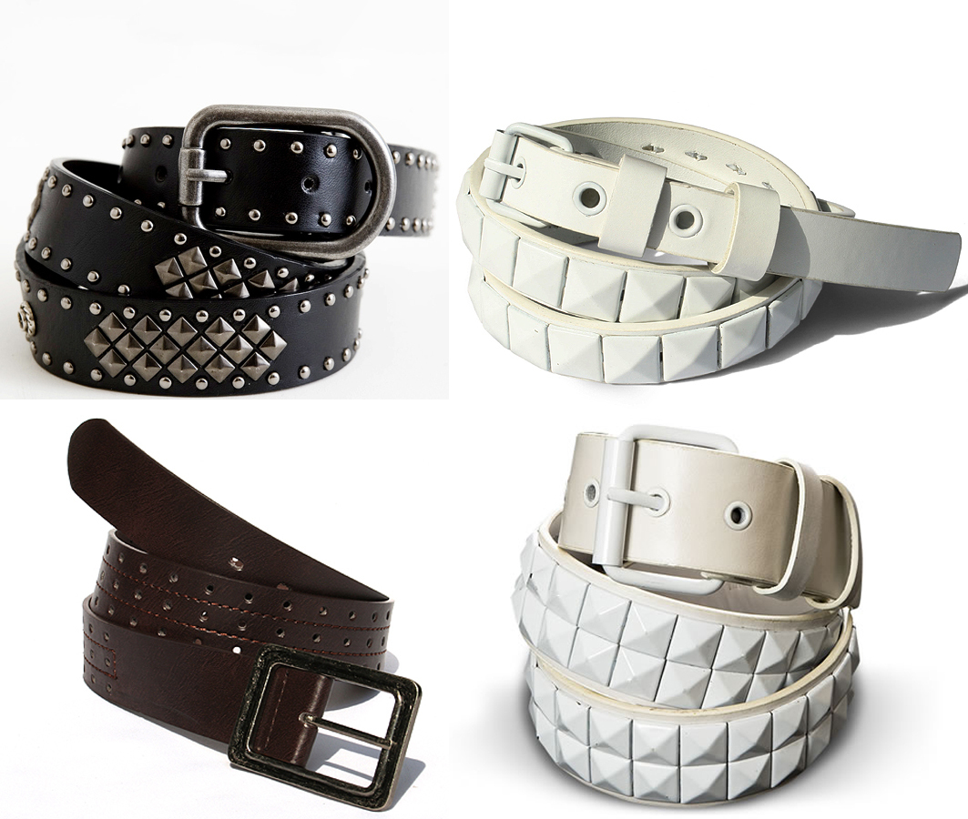 【4点セット まとめ売り 】 ベルト スタッズベルト 鋲ベルト シンプル パンク ロック メンズ スタッズ 鋲 ウルフズヘッドタイプ HTC BLT14拍卖