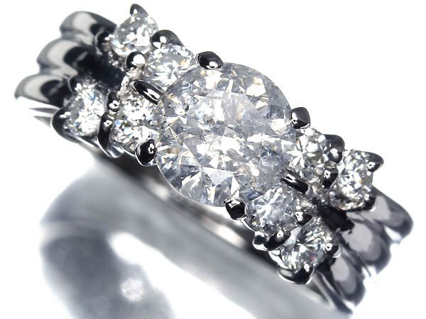 9GL16512T【売り切り】新品【RK宝石】《DIAMOND》上質ダイヤモンド 特大1.00ct 極上脇石ダイヤモンド Pt900 超高級リング ダイヤ拍卖