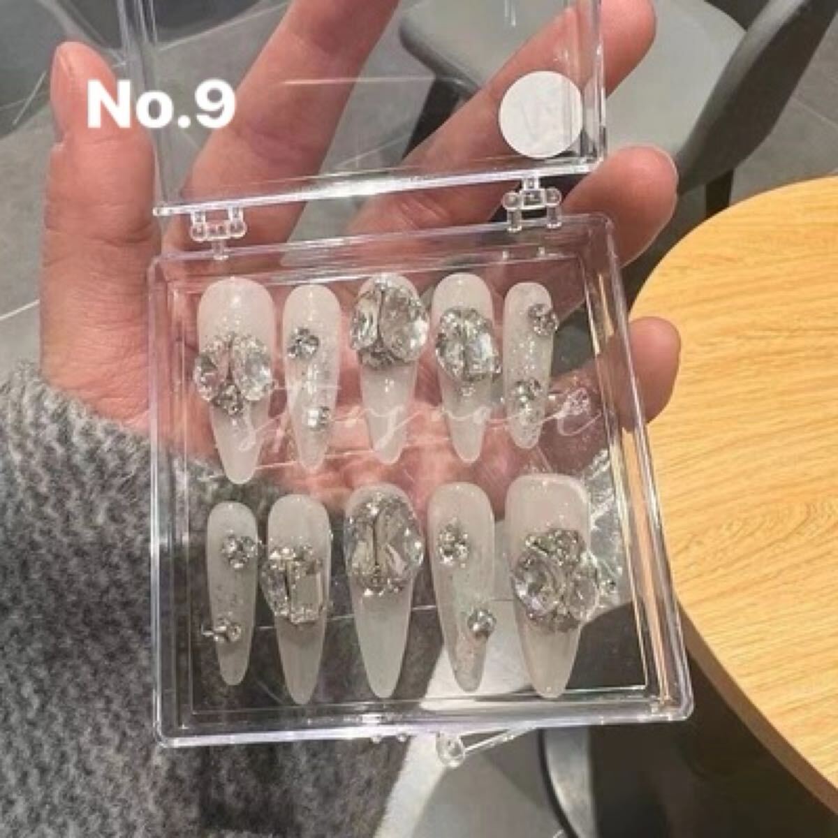 ネイルチップ ネイル ジェルネイル 3Dネイル グラデーション グリッター グラデーション ラメ 付け爪No.3拍卖