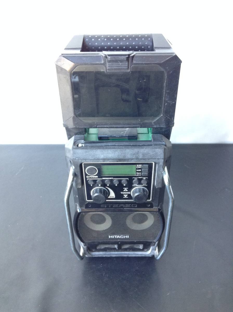 N778○HITACHI 日立工機 コードレスラジオ 充電式ラジオ ポータブルラジオ 現場ラジオ UR18DSL2 ACアダプタ 付拍卖