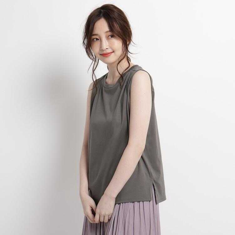 正規品☆デッサン【Design】シルケットノースリーブカットソー☆新品未使用品タグ付☆チャコールグレーサイズ 0/XS拍卖