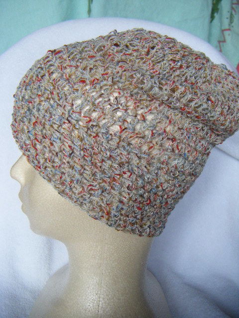 春~秋*手編み男女兼用キャップ*淡い色ミックス   31拍卖