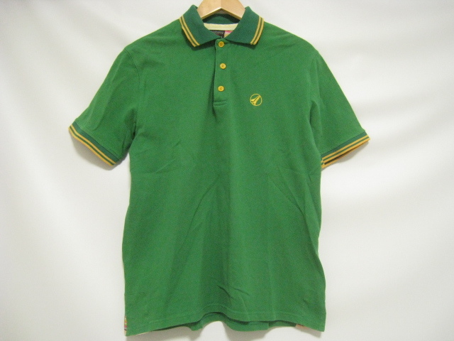 ROCKETS ロケッツ トップス ポロシャツ 半袖 緑×黄 グリーン×イエロー ロゴ刺繍拍卖