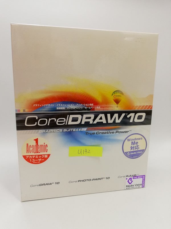 Corel Draw 10 アカデミック版 パッケージ版 True Creative Power Corel Photo paint RAVE 未開封品 レア U142拍卖