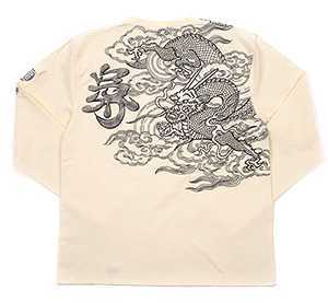 爆裂爛漫娘/龍/ロンT/白/M/rmlt-285/エフ商会/テッドマン/カミナリモータース拍卖