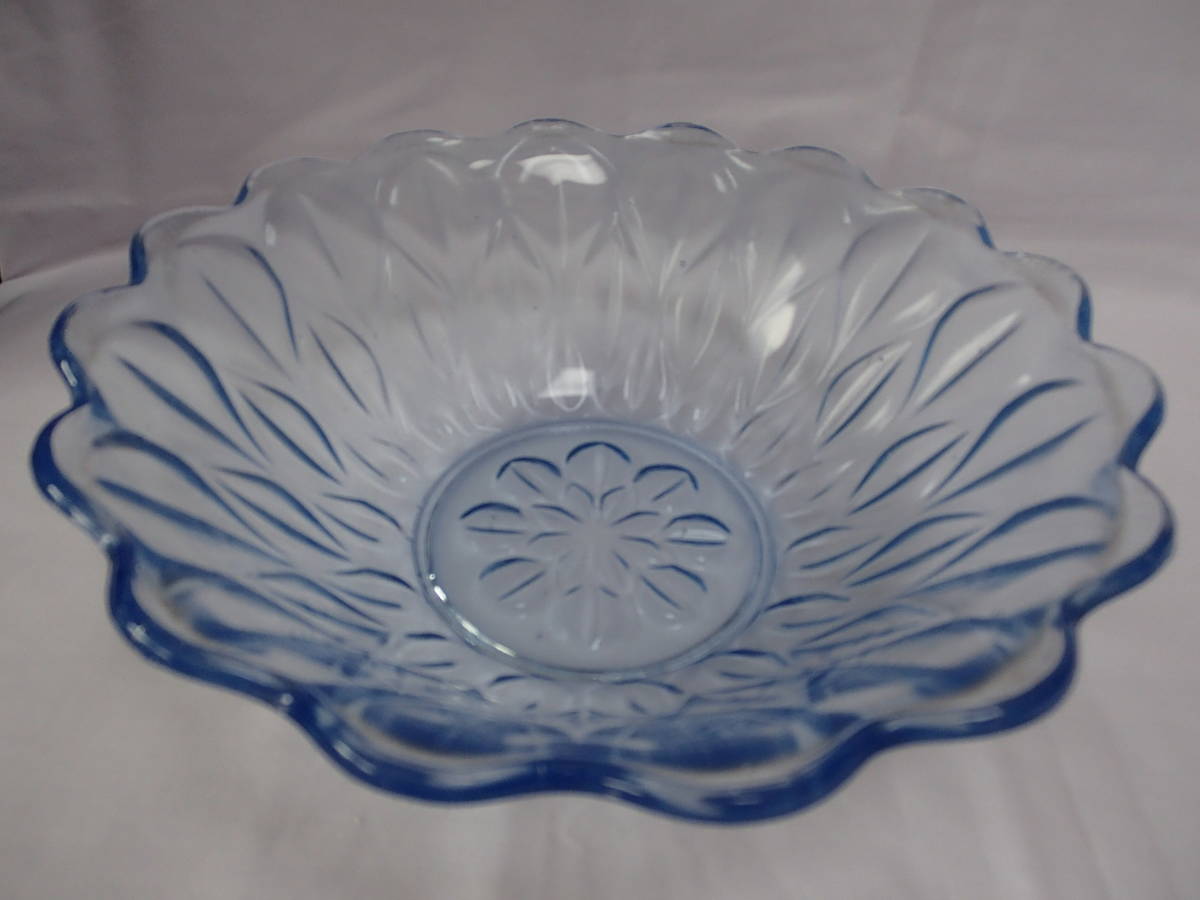 【昭和レトロ・大正浪漫】【レトロ】【アンティーク】【プレスガラス】【大鉢・・・1】美品拍卖