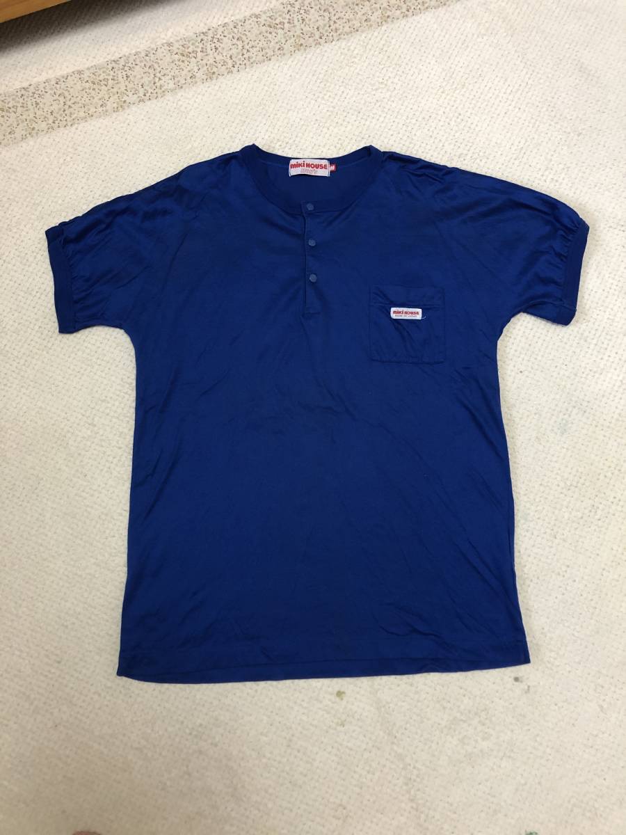 大幅値下げ期間限定価格売切中古品コレクション処分中当時物MIKI HOUSE青色TシャツMサイズ昭和レトロ旧車会のイベント目立ち早い者勝ち!拍卖