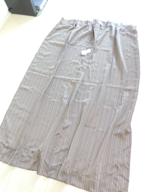 新品 カーテン 1枚のみ ダークブラウン カーテンフック付き 日本製拍卖