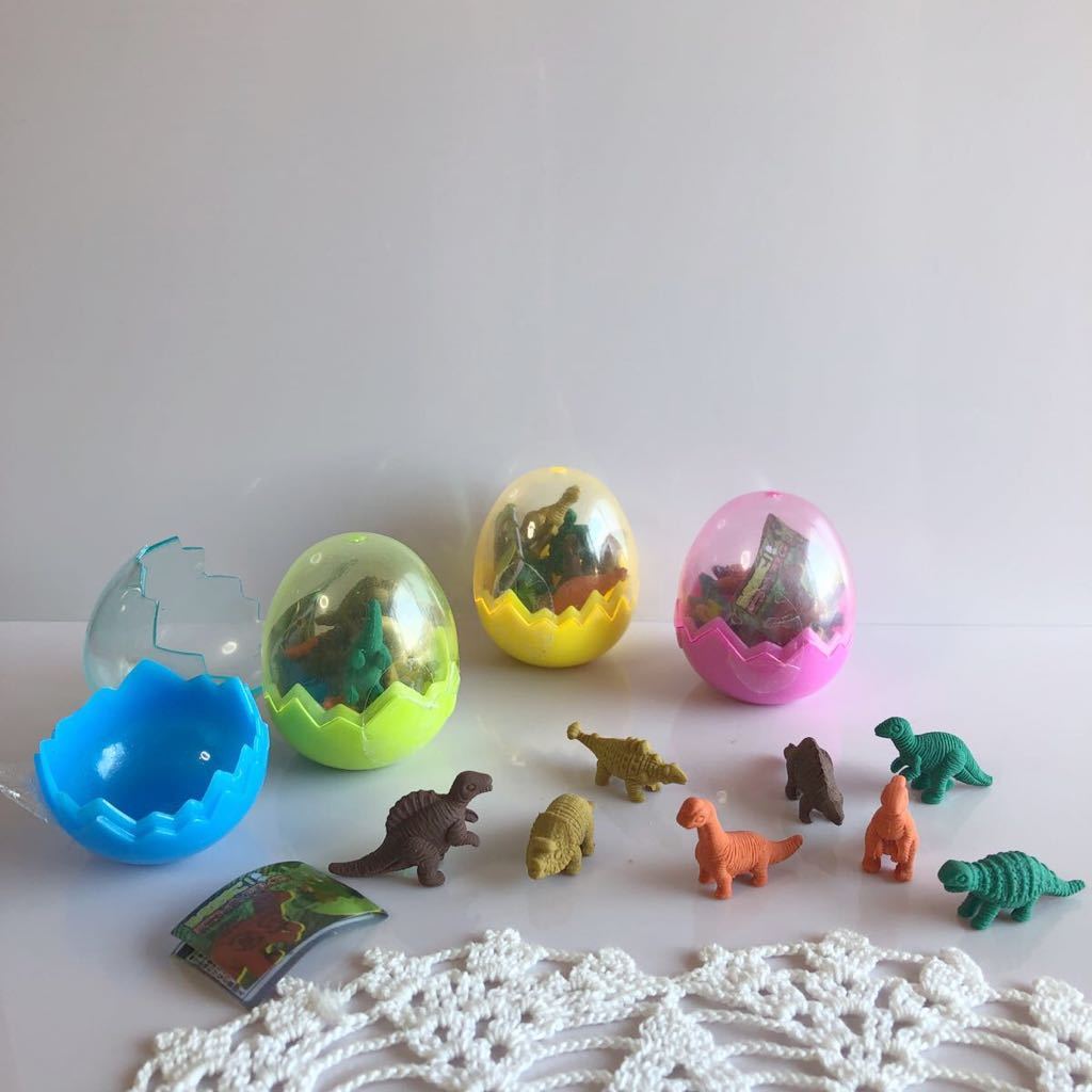 消しゴム◇恐竜消しゴム◇たまごカプセル◇4種コンプリート◇4種セット◇ミニチュア◇レトロ◇未使用保管品拍卖