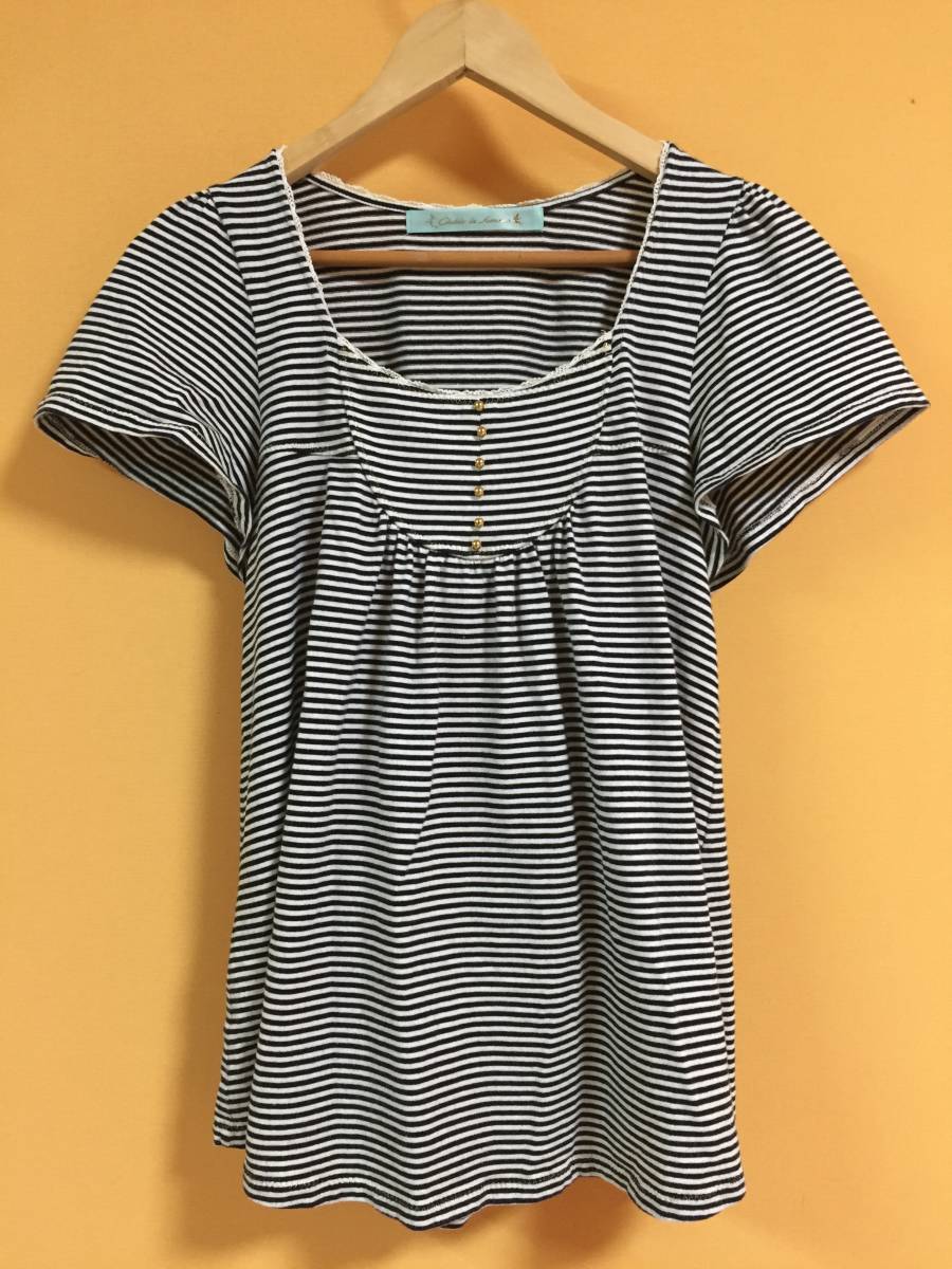 トップス(ホワイト/ボーダー)Mサイズ拍卖