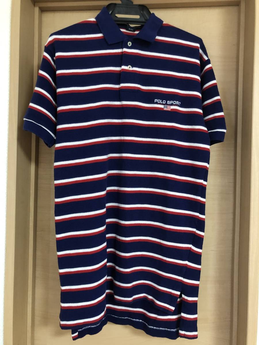 POLO SPORT RALPH LAUREN ポロスポーツ トリコロール ボーダーポロシャツ 送料込! 92 93 bear pwing cookie snowbeach hitech lolife拍卖