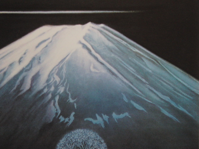 今里青園、【紅富士】、希少な大判額装用画集より、美品、日本人画家、新品額装付、送料込み、富士拍卖