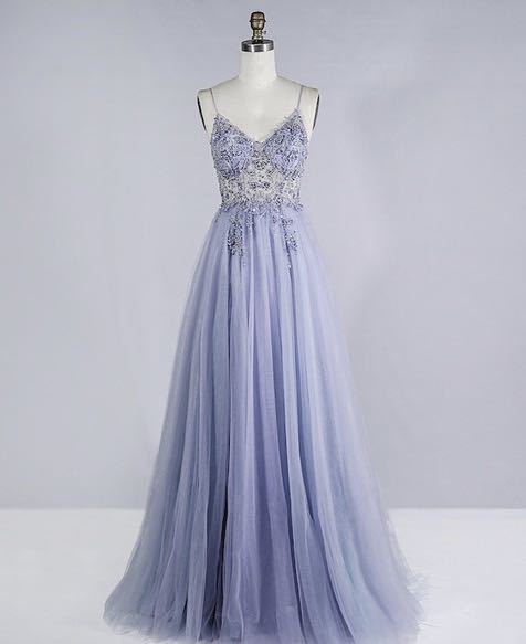 ラベンダー♪Vネック★綺麗^_^カラードレス★演奏会 ステージ衣装 パーティードレス 発表会 サイズオーダー無料 二次会 パーティー♪演奏会拍卖