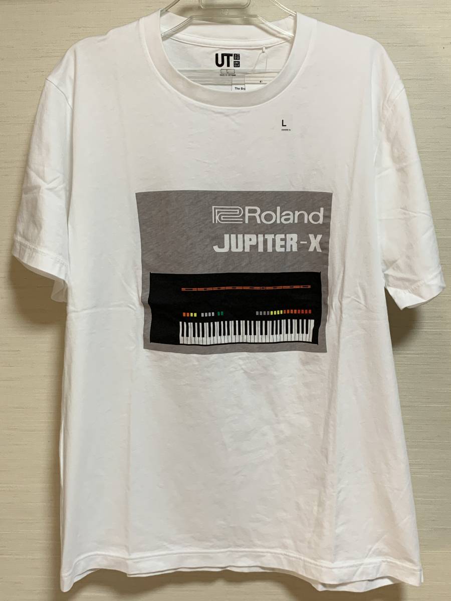 UNIQLO(ユニクロ) メンズ ザ・ブランズ ミュージック UT Roland JUPITER-X レギュラーフィット Lサイズ 未使用 Tシャツ 人気完売 販売終了拍卖