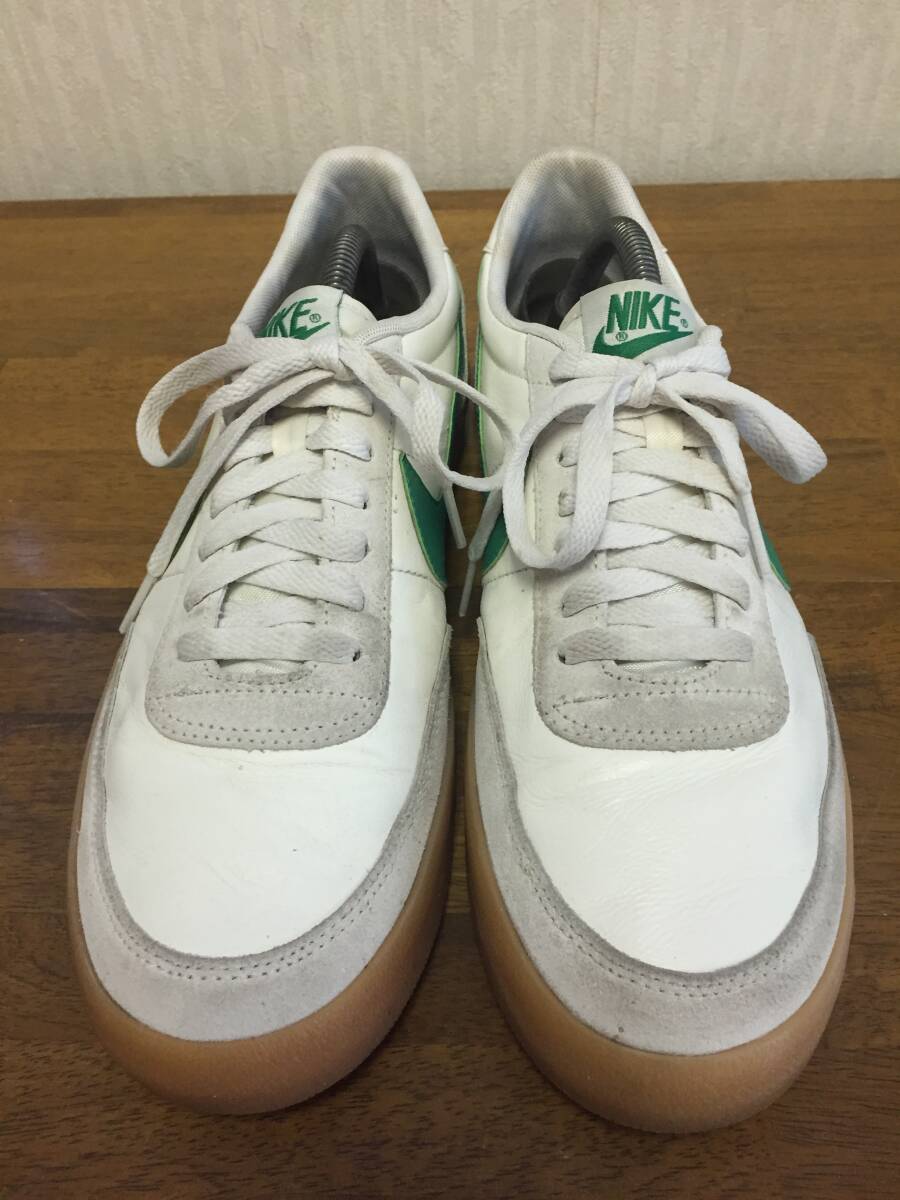 Nike KILLSHOT 2 LEATHER 白/緑/ガム 27.5 USED キルショット拍卖