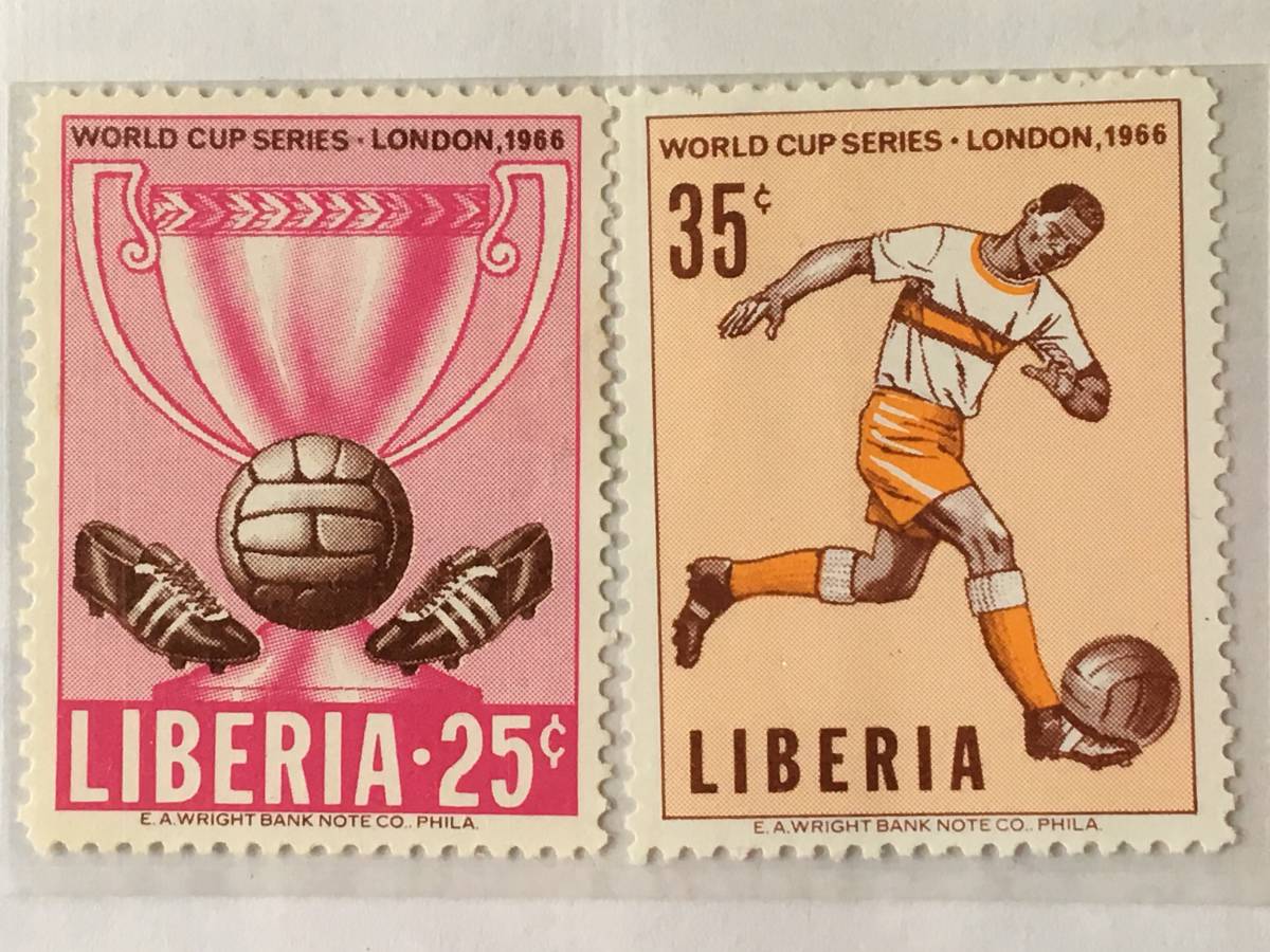 切手:スポーツ/リベリア*サッカー*1966年*拍卖