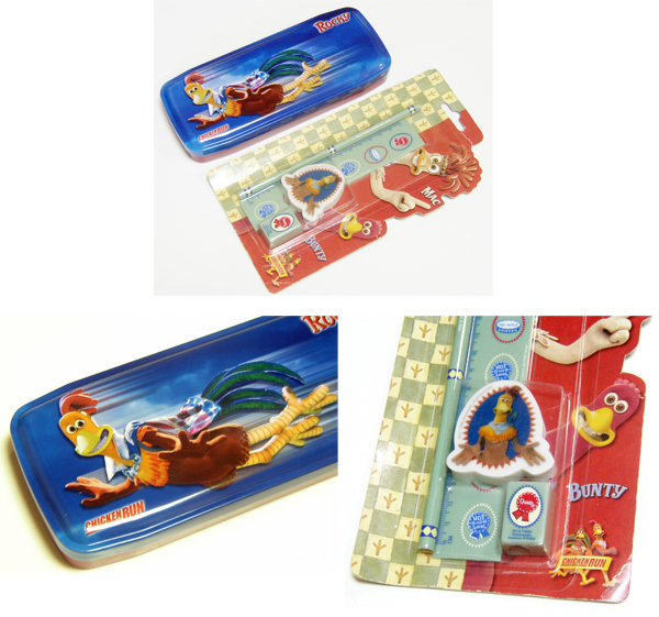 イギリス 購入 チキンラン カンペン & 文具セット / ROCKY /TOY STORY/ ウォレス/ ブリスター/ レトロ/ CHICKEN RUN / 未使用 / 日本未入荷拍卖