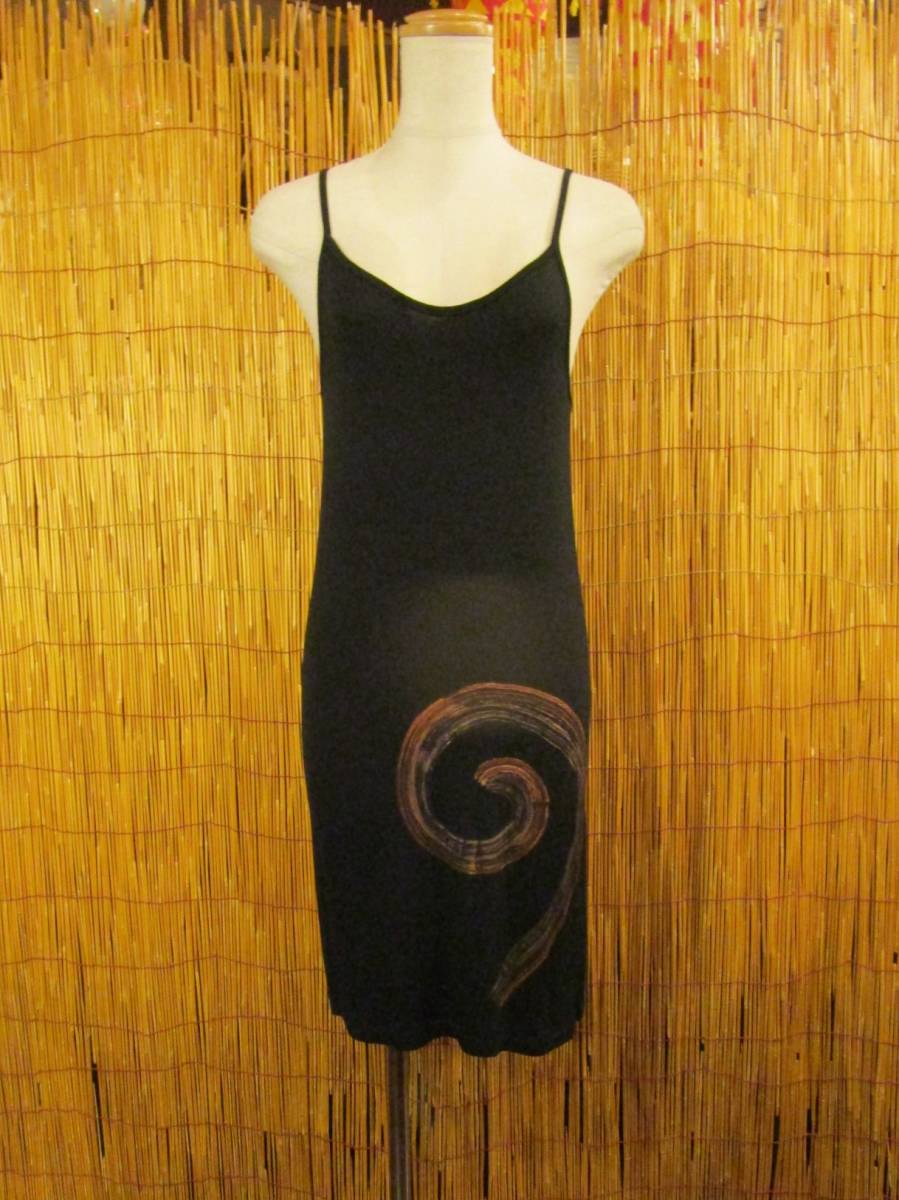 ②新品*スパンデックス混合*レーヨン素材*ハンドペイント*キャミワンピース拍卖