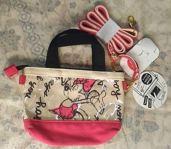 新品 ミニーマウス柄 ショルダーポーチ スマートフォンケース ポーチ ショルダーバッグ スマホケース ミニトートバッグ Disney Store拍卖