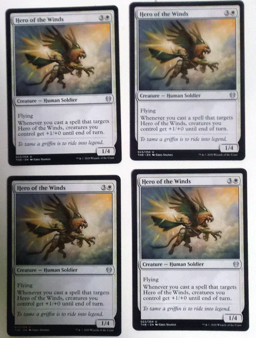 MTG英語/4枚セット/Hero of the Winds(風の英雄)/テーロス還魂記/アンコモン拍卖