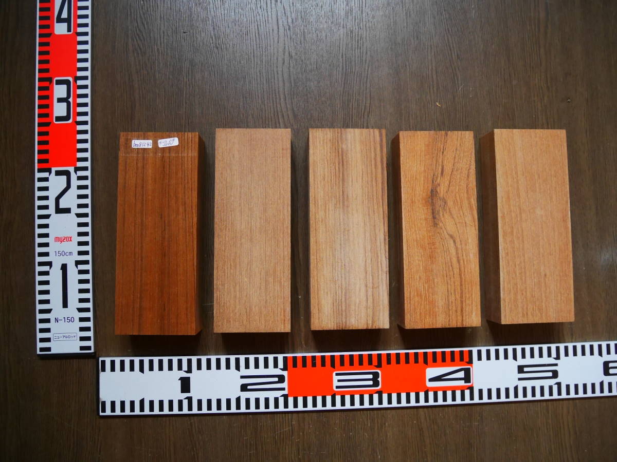 b0081242 チーク●5枚●厚約3.5cm~3.6cm☆無垢板1枚板 木材 板 DIY 板材 天板 棚板 テーブル 看板 花台など種類豊富!拍卖