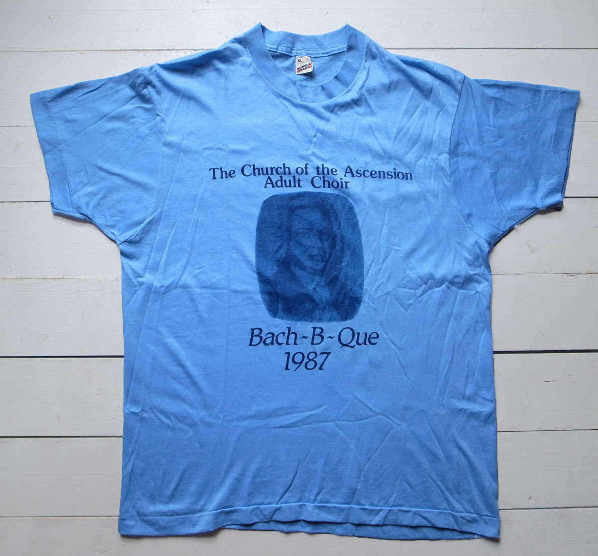 デッド 80s Bach バッハTシャツ XL 聖歌隊 ビンテージ 1987 音楽家 コットンポリ USA製拍卖