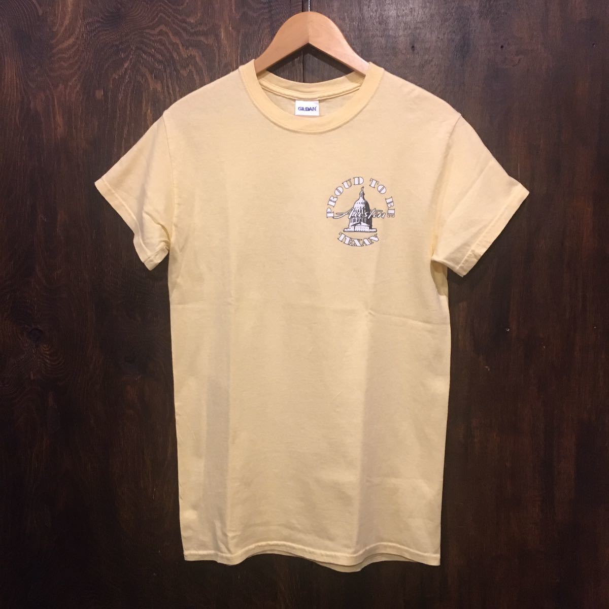 アメリカ古着 US古着 半袖 プリントTシャツ イエロー Sサイズ 黄色拍卖