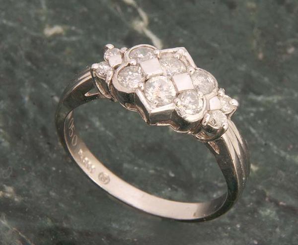 《質屋出品》Pt900★0.50ctダイアデザインリング★C-3172拍卖