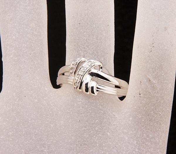 《質屋出品》Pt850★天然ダイアモンドデザインリング★k-4253拍卖