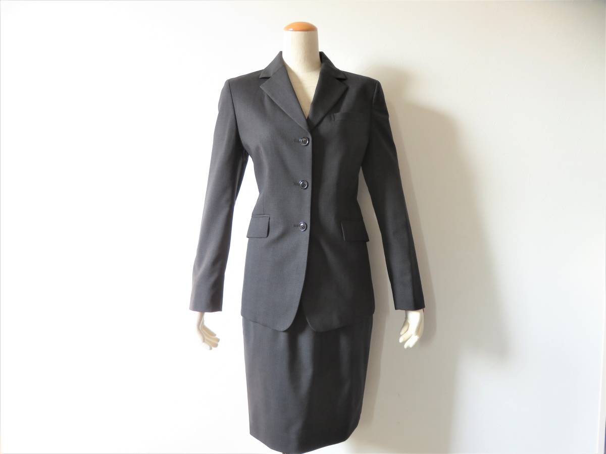 ■綺麗な上質美品【SABIRINA】サブリナチェック高級ウールスーツ9号M s752拍卖