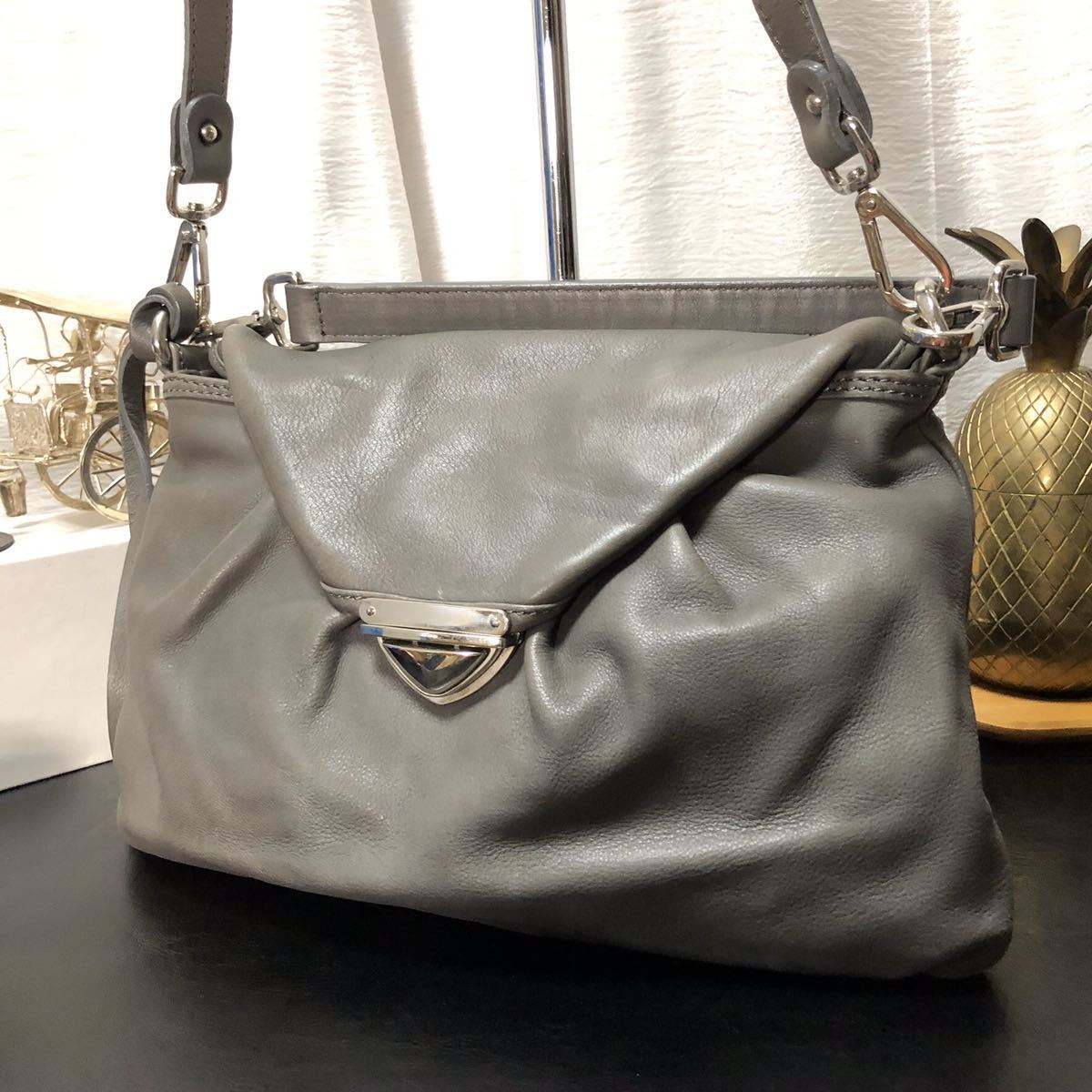 ジャンニキャリーニ レザー 2WAY ショルダーバッグ バーニーズニューヨーク拍卖