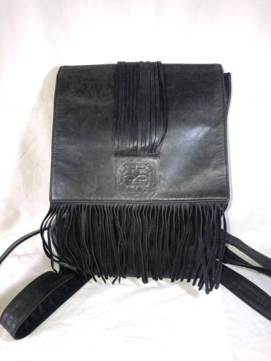 6◆◆廃盤★ジャンポール ゴルチェ ★☆Jean Paul Gaultier ★稀少レア品☆本革◆リュック★黒☆ブラック☆24拍卖