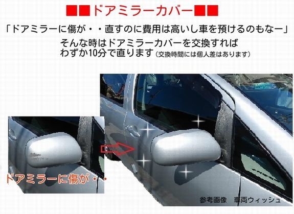 H16から アイシス ANM15G ANM15W右ドアミラーカバー 8S6コンブルー拍卖