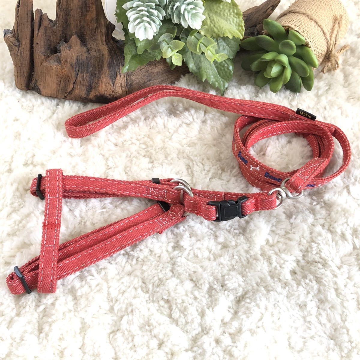 ★同梱お得★一体式胴輪・ペップデニム・5キロ以下-No.62・レッド♪拍卖