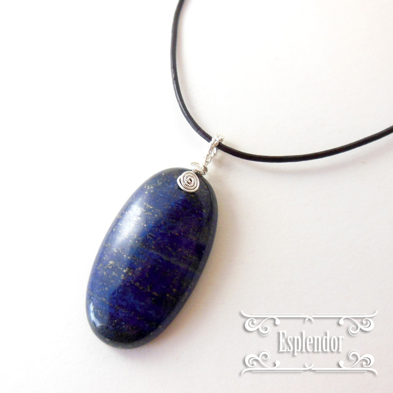 アフガニスタン産・A++++ラピスラズリ本皮紐ペンダントN拍卖
