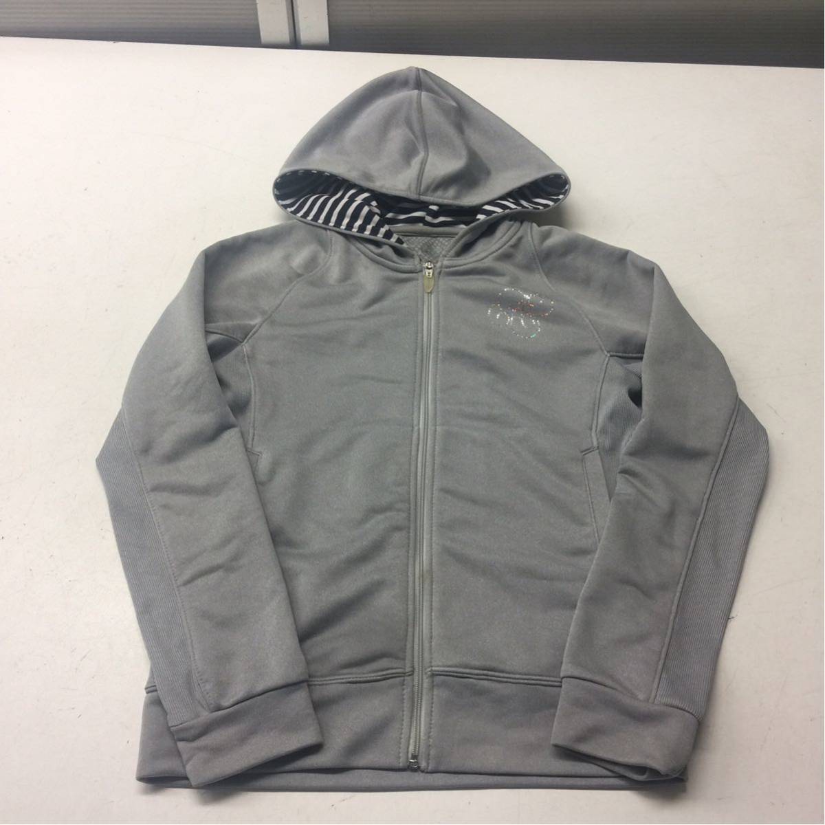 送料無料★asics アシックス★ジップアップ パーカー フーディー スポーツジャケット★レディースMサイズ★グレー#20828sj34拍卖
